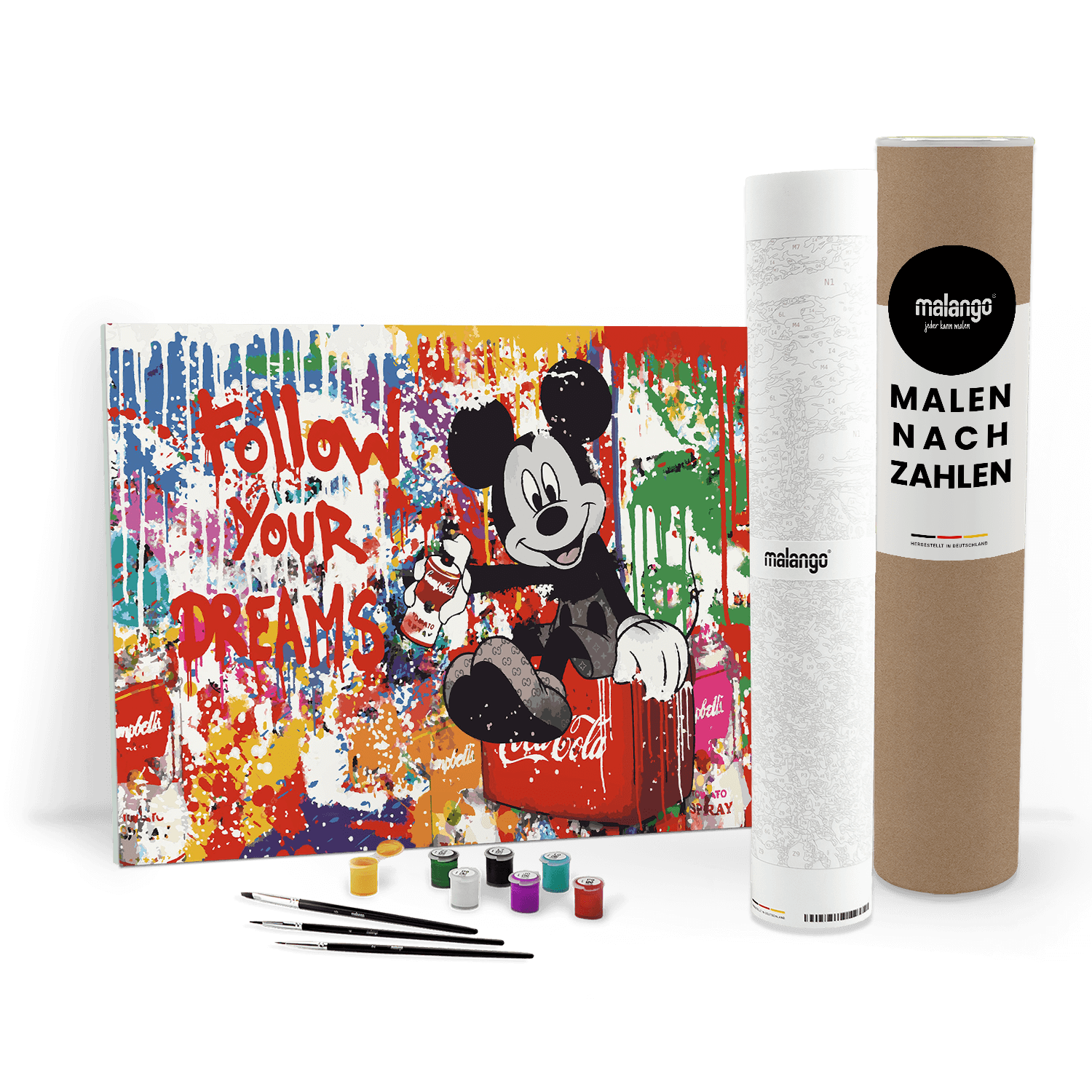 Malen nach Zahlen - MICKEY MEETS BANKSY - FOLLOW YOUR DREAMS - LIMITED EDITION