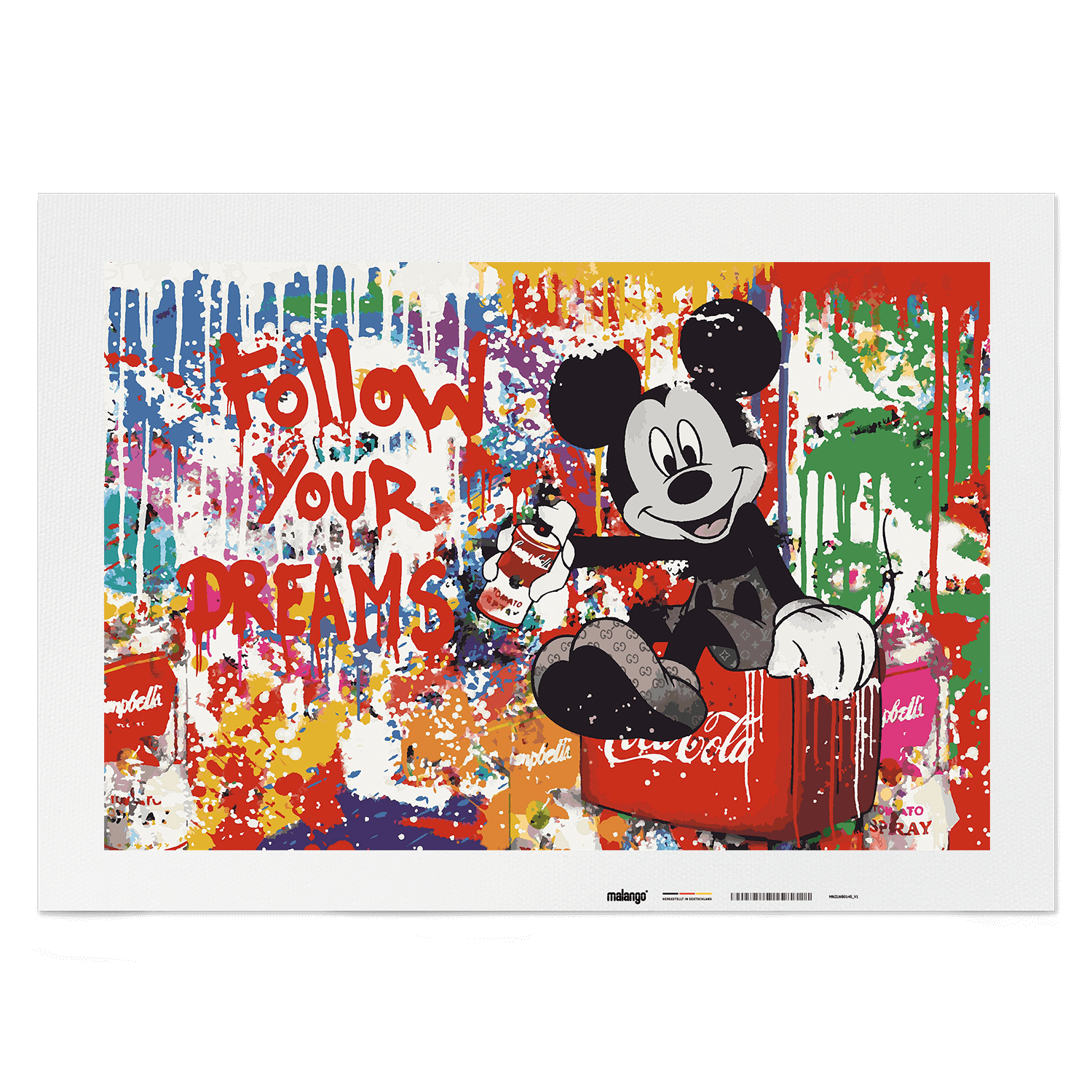 Malen nach Zahlen - MICKEY MEETS BANKSY - FOLLOW YOUR DREAMS - LIMITED EDITION