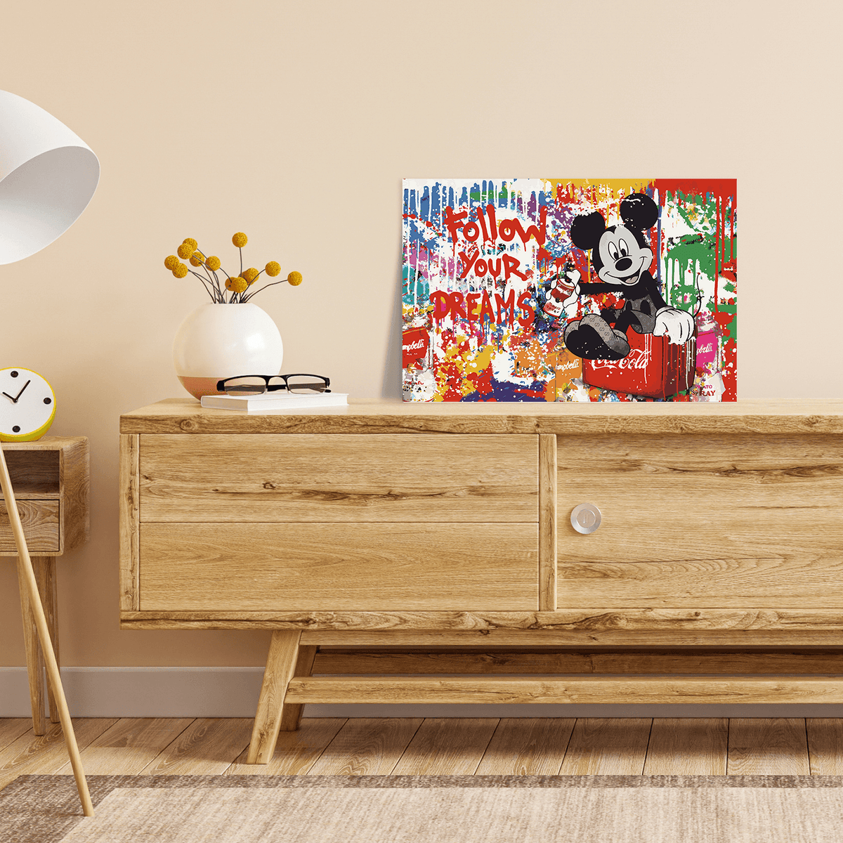 Malen nach Zahlen - MICKEY MEETS BANKSY - FOLLOW YOUR DREAMS - LIMITED EDITION