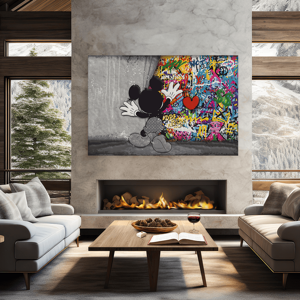 Malen nach Zahlen - MICKEY MEETS BANKSY - HINTER DEM VORHANG - LIMITED EDITION
