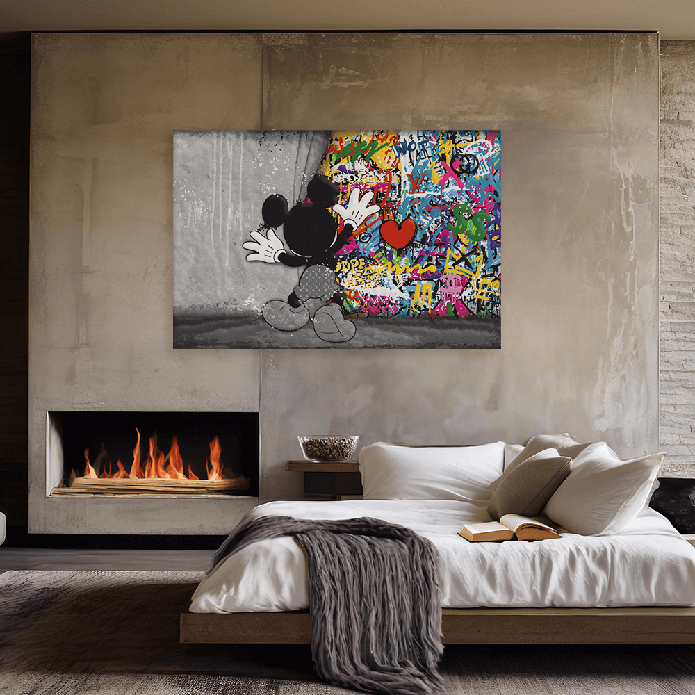 Malen nach Zahlen - MICKEY MEETS BANKSY - HINTER DEM VORHANG - LIMITED EDITION