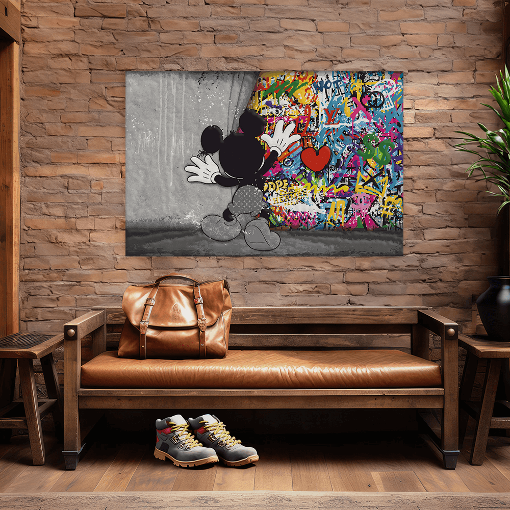 Malen nach Zahlen - MICKEY MEETS BANKSY - HINTER DEM VORHANG - LIMITED EDITION