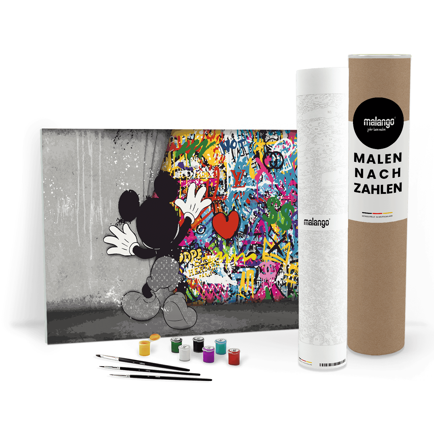 Malen nach Zahlen - MICKEY MEETS BANKSY - HINTER DEM VORHANG - LIMITED EDITION