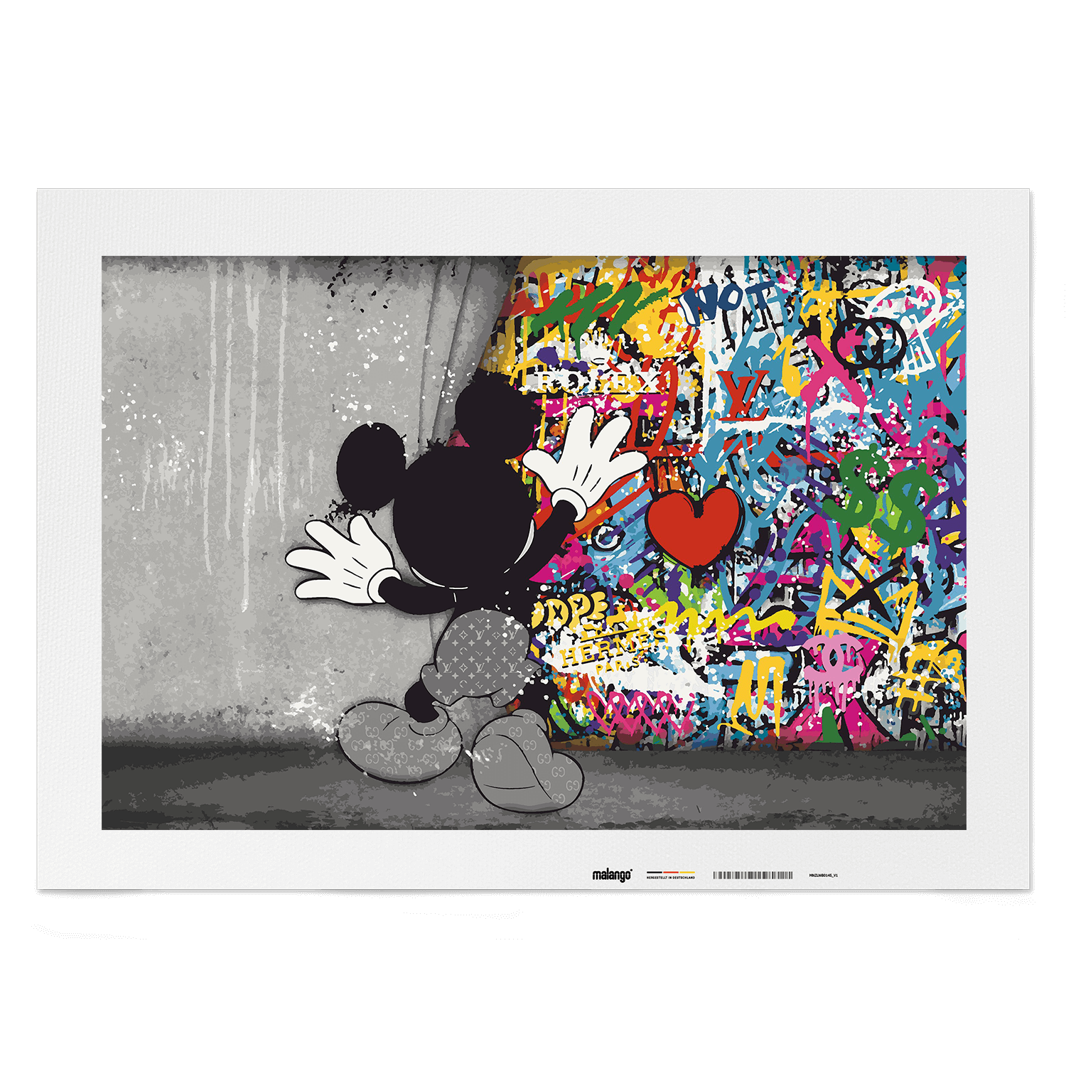 Malen nach Zahlen - MICKEY MEETS BANKSY - HINTER DEM VORHANG - LIMITED EDITION