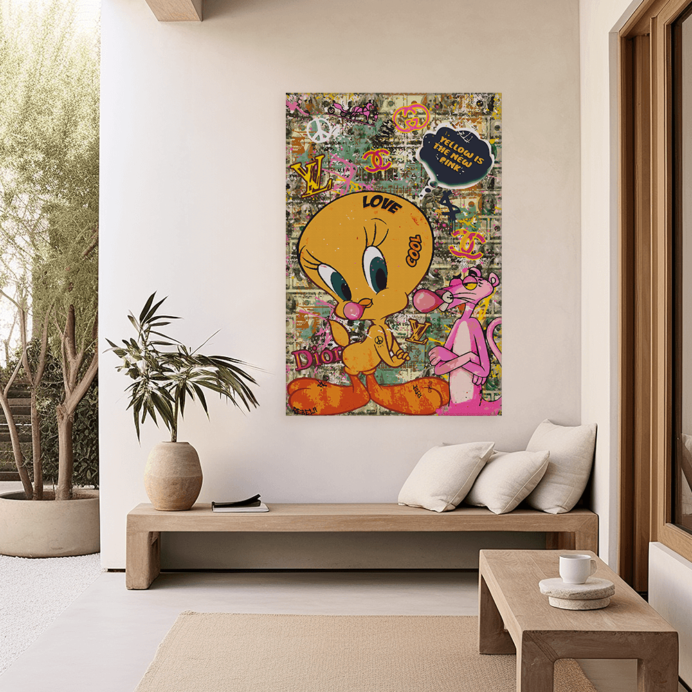 Malen nach Zahlen - Pink Panther - Yellow Is The New Pink - Hifza - Limited Edition