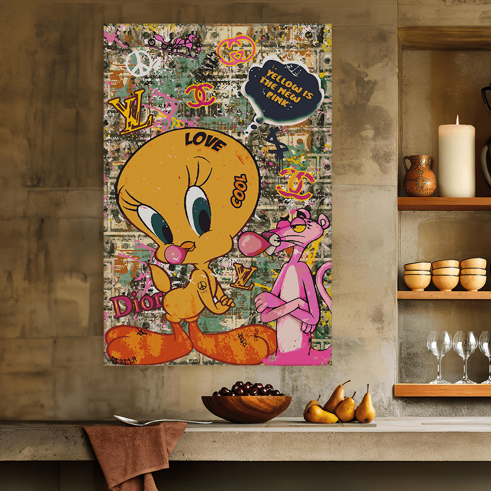 Malen nach Zahlen - PINK PANTHER - YELLOW IS THE NEW PINK - LIMITED EDITION