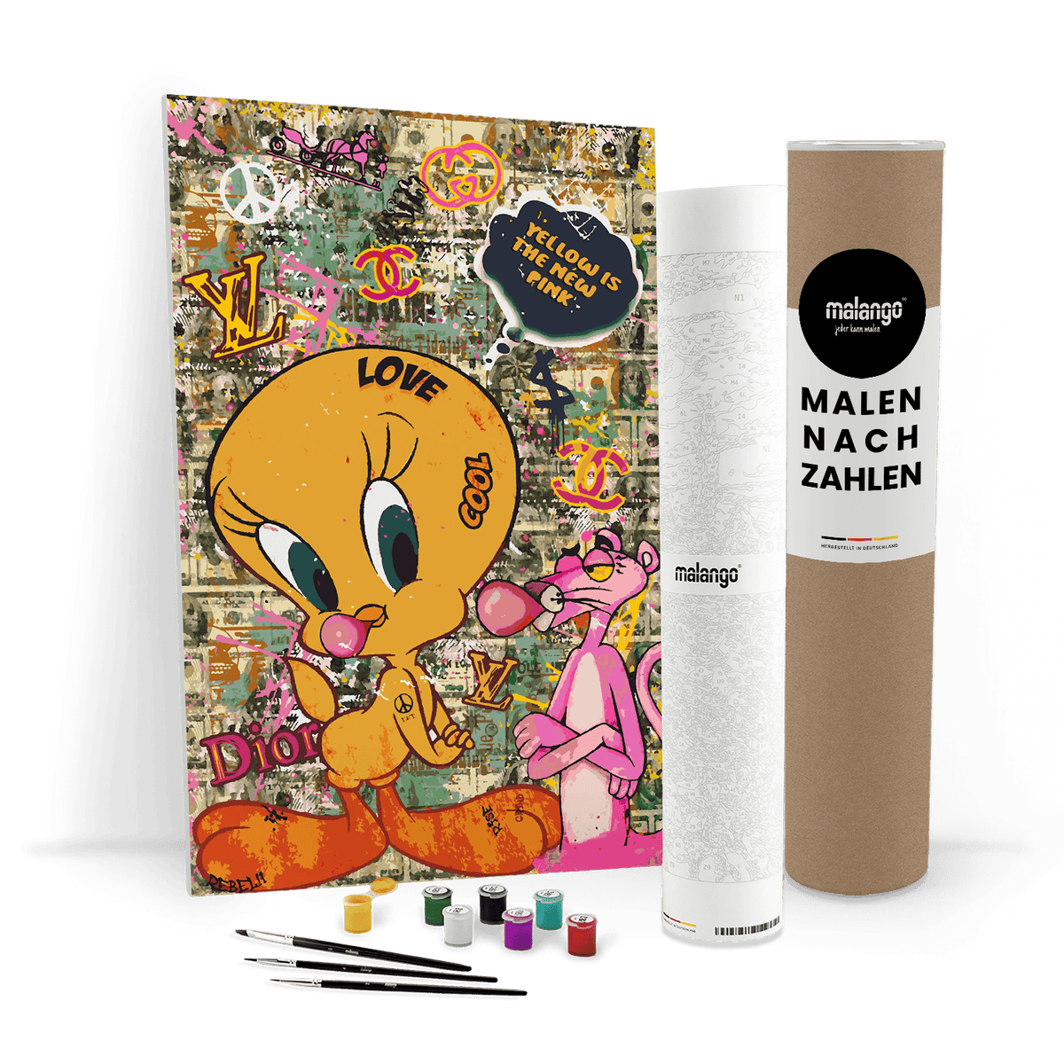 Malen nach Zahlen - PINK PANTHER - YELLOW IS THE NEW PINK - LIMITED EDITION