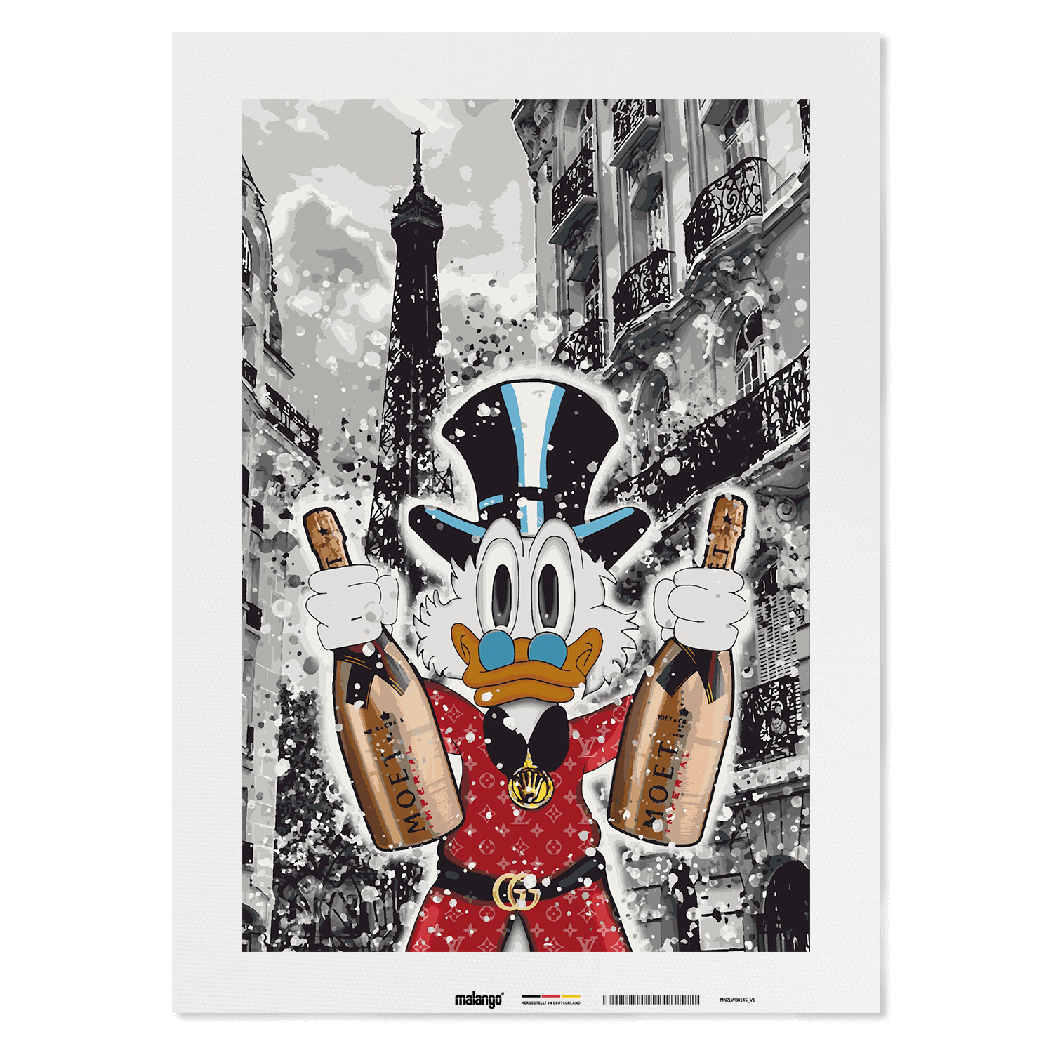 Malen nach Zahlen - DAGOBERT IN PARIS - LIMITED EDITION