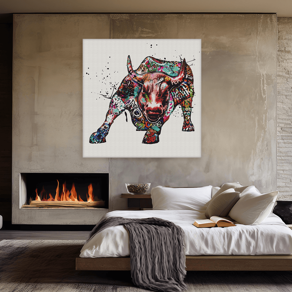 Malen nach Zahlen - Stier Graffity - Work Like A Bull - Hifza - Limited Edition
