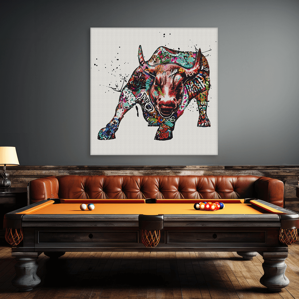 Malen nach Zahlen - STIER GRAFFITI - WORK LIKE A BULL - LIMITED EDITION