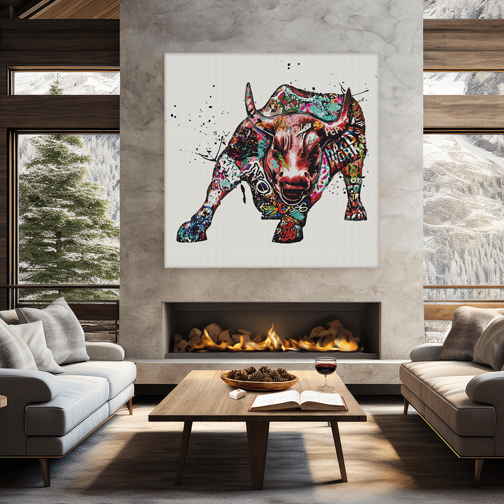 Malen nach Zahlen - STIER GRAFFITI - WORK LIKE A BULL - LIMITED EDITION