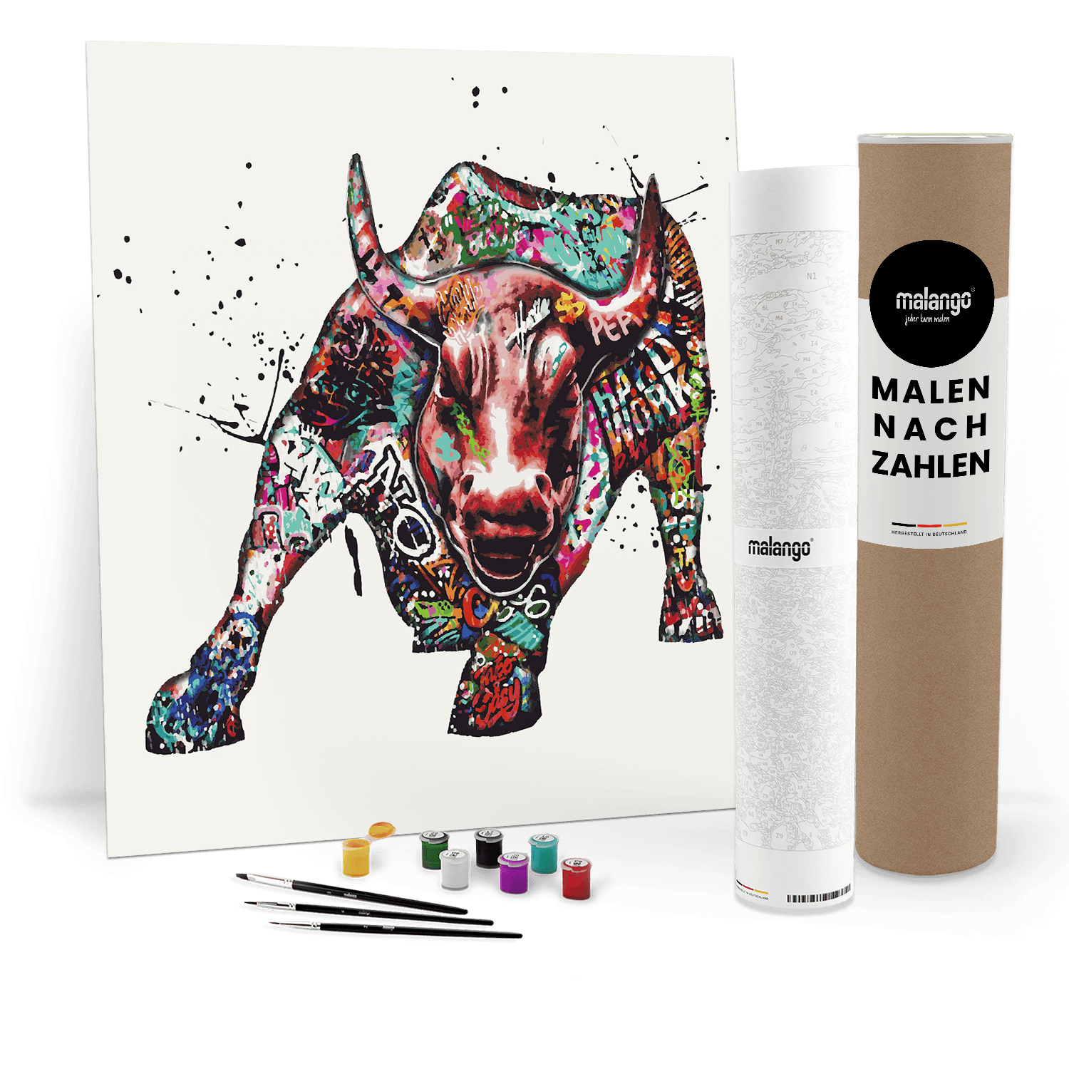 Malen nach Zahlen - Stier Graffity - Work Like A Bull - Hifza - Limited Edition
