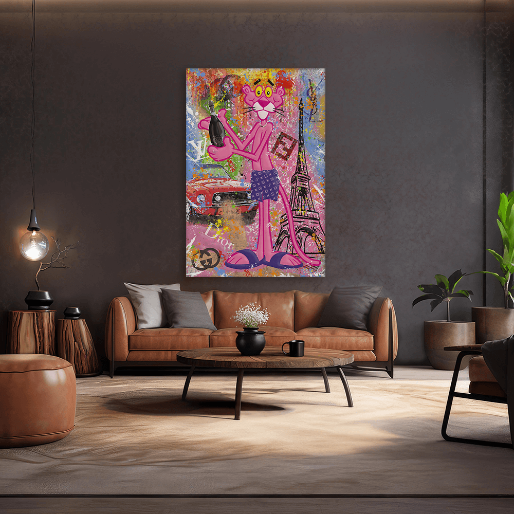 Malen nach Zahlen - PINK PANTHER - CHAMPAGNER IN PARIS - LIMITED EDITION