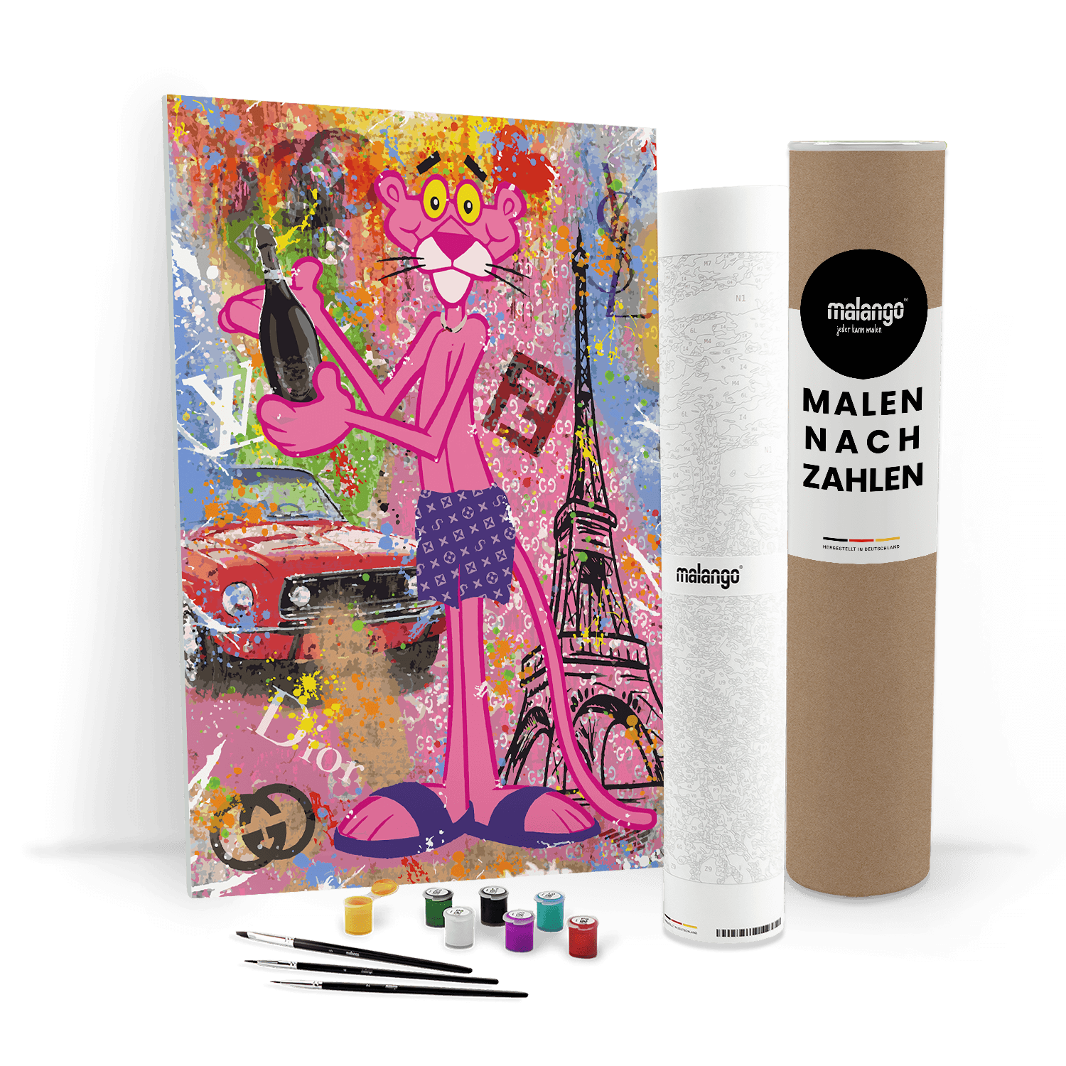 Malen nach Zahlen - PINK PANTHER - CHAMPAGNER IN PARIS - LIMITED EDITION