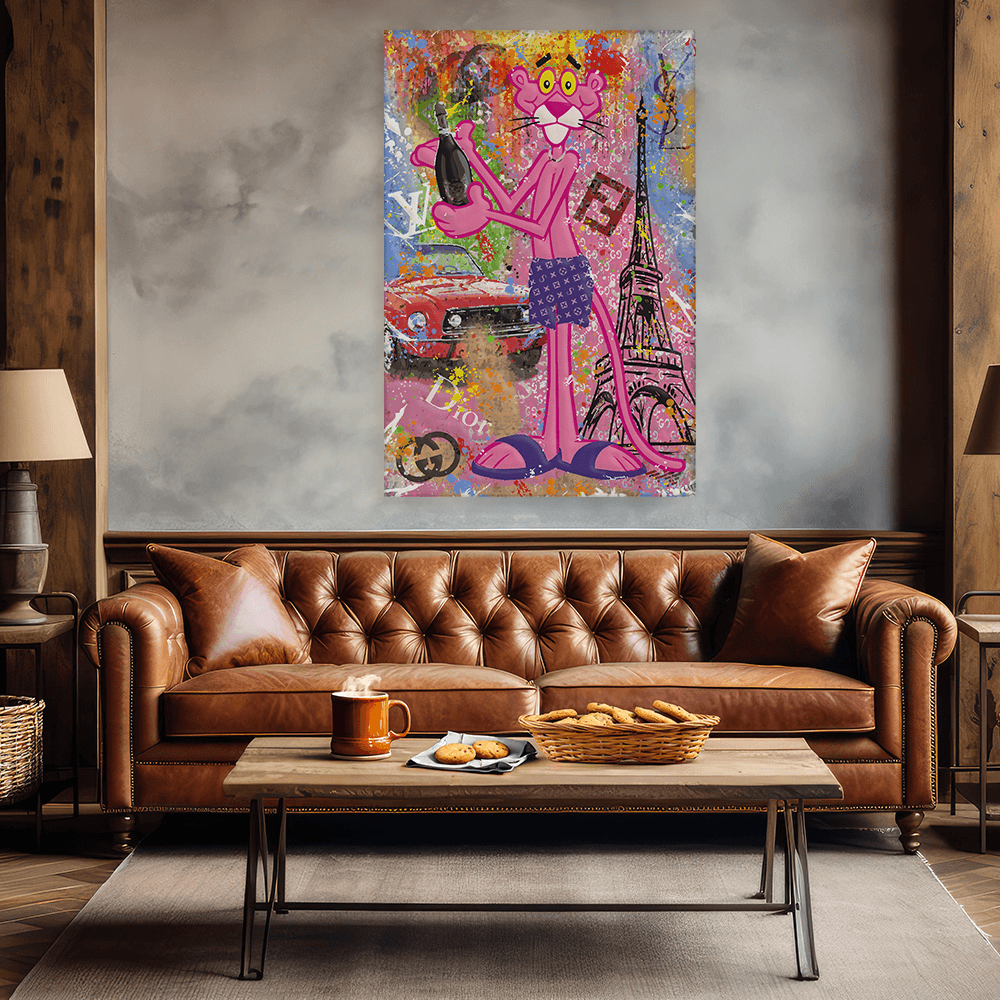 Malen nach Zahlen - PINK PANTHER - CHAMPAGNER IN PARIS - LIMITED EDITION