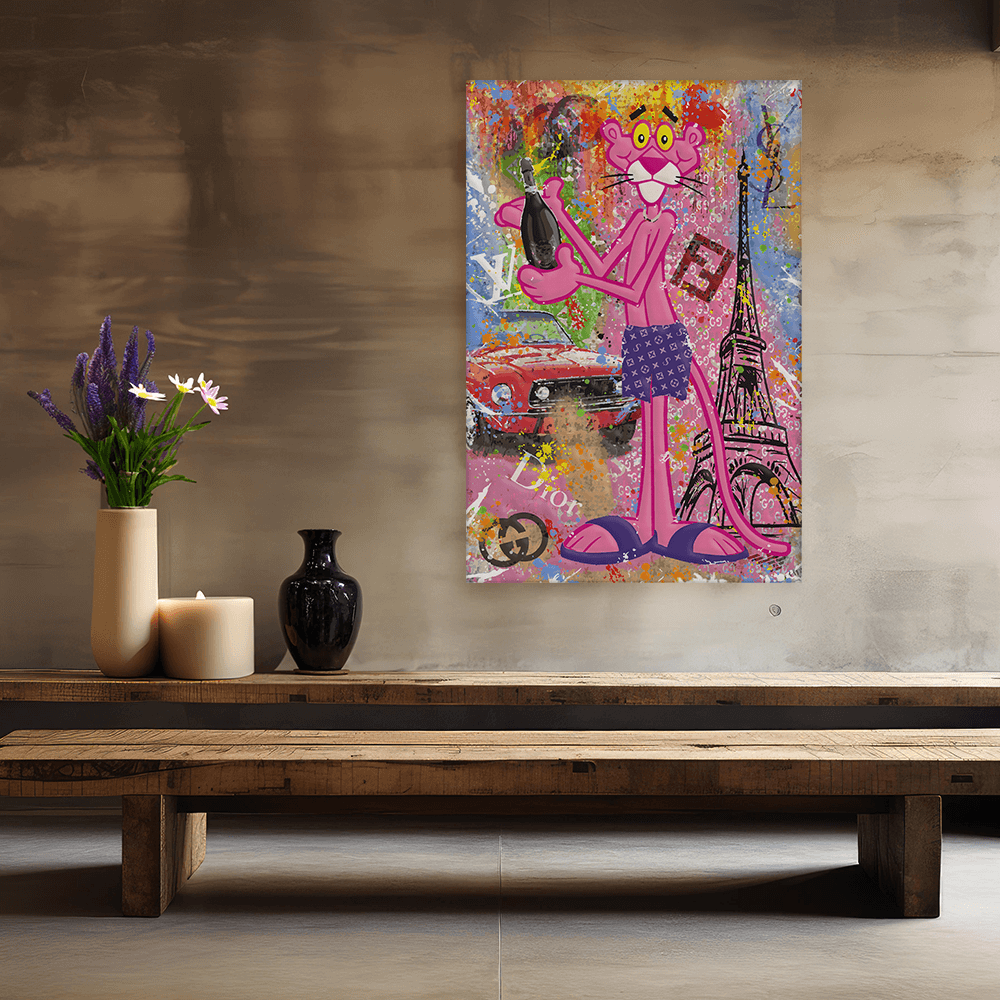 Malen nach Zahlen - PINK PANTHER - CHAMPAGNER IN PARIS - LIMITED EDITION