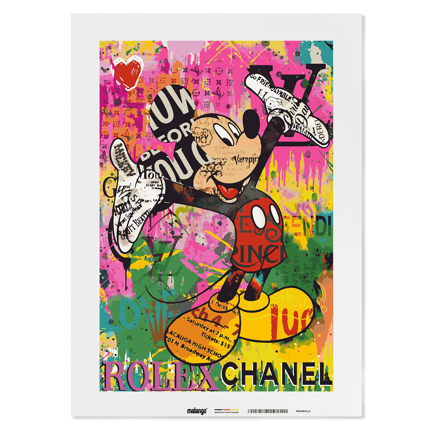 Malen nach Zahlen - MICKEY MEETS BANKSY - READ MY HANDS - LIMITED EDITION