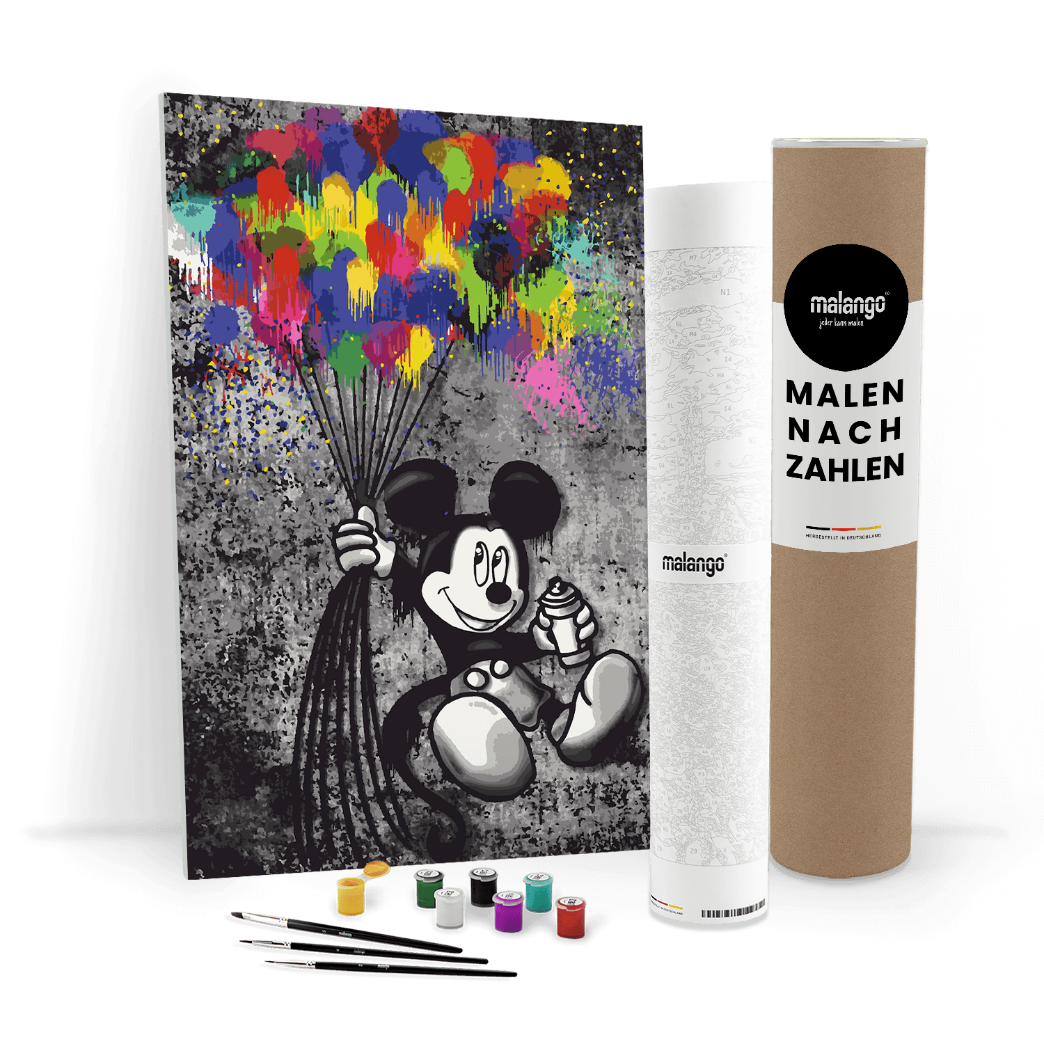 Malen nach Zahlen - MICKEY MEETS BANKSY - GRAFFITY BALLONS - LIMITED EDITION