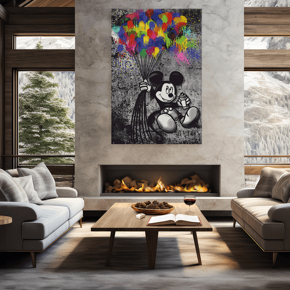 Malen nach Zahlen - MICKEY MEETS BANKSY - GRAFFITY BALLONS - LIMITED EDITION