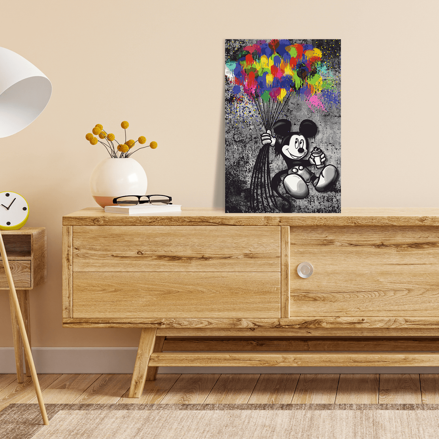 Malen nach Zahlen - MICKEY MEETS BANKSY - GRAFFITY BALLONS - LIMITED EDITION