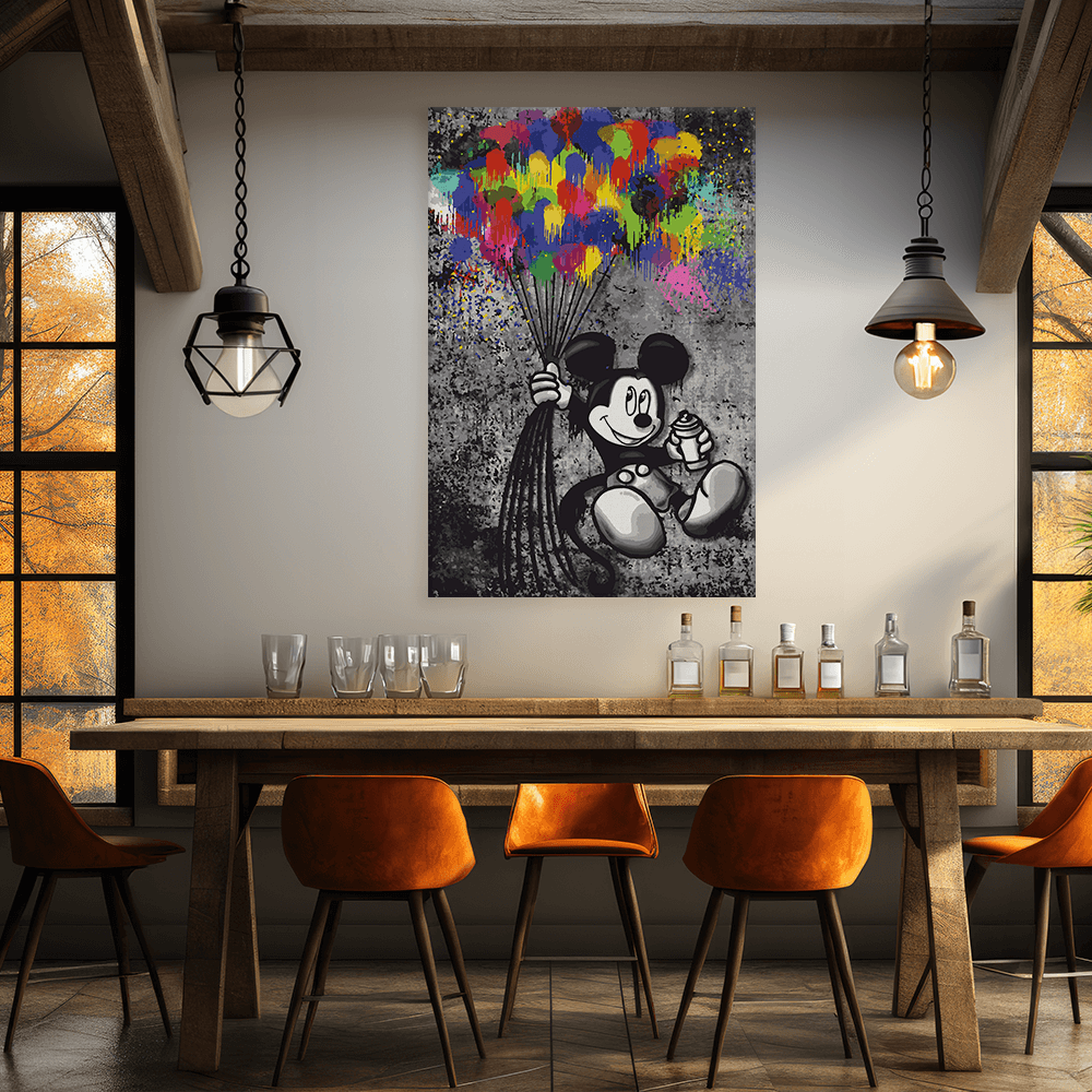 Malen nach Zahlen - MICKEY MEETS BANKSY - GRAFFITY BALLONS - LIMITED EDITION