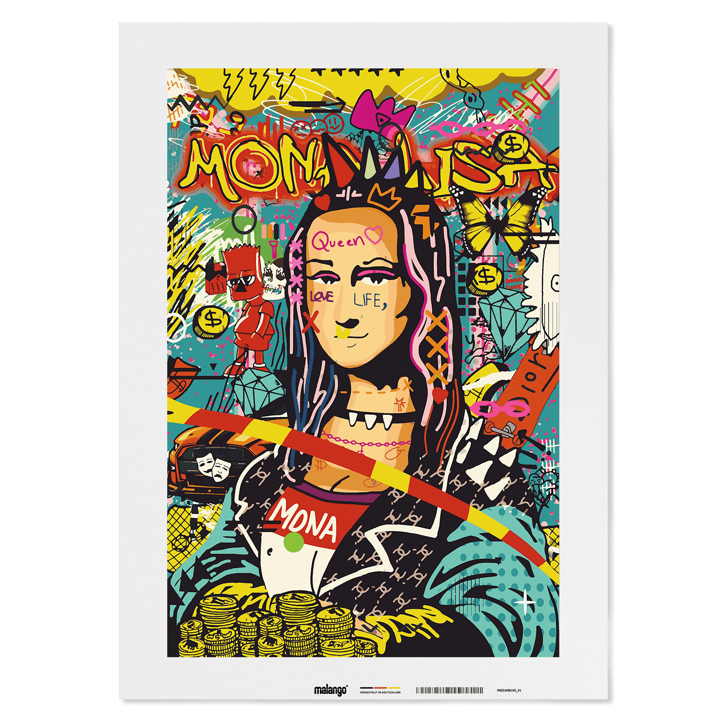 Malen nach Zahlen - Mona Lisa Pop Art - Hifza - Limited Edition