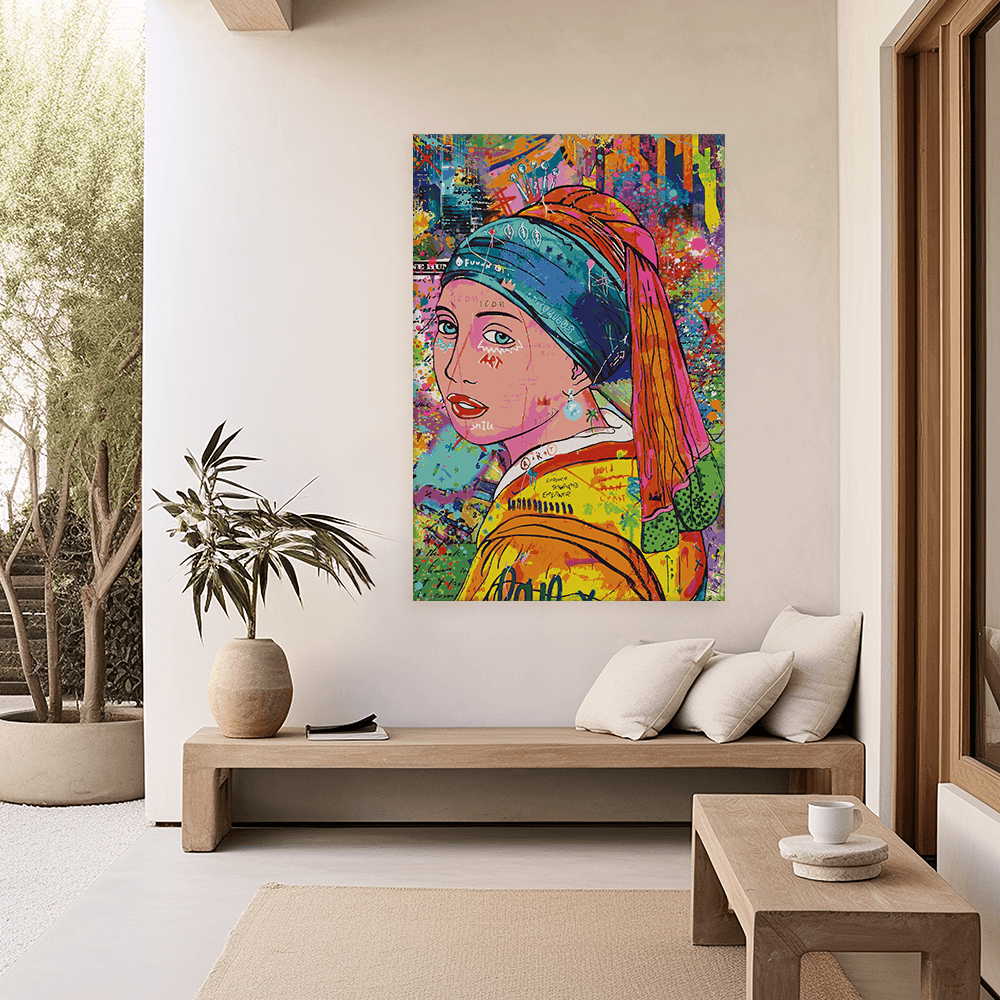 Malen nach Zahlen - VERMEER POP ART - DAS MÄDCHEN MIT DEM PERLENOHRRING - LIMITED EDITION