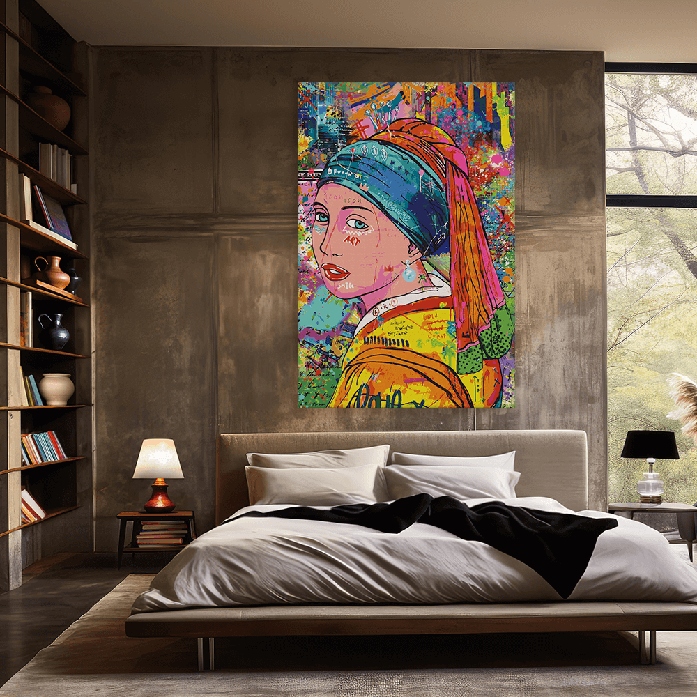 Malen nach Zahlen - VERMEER POP ART - DAS MÄDCHEN MIT DEM PERLENOHRRING - LIMITED EDITION