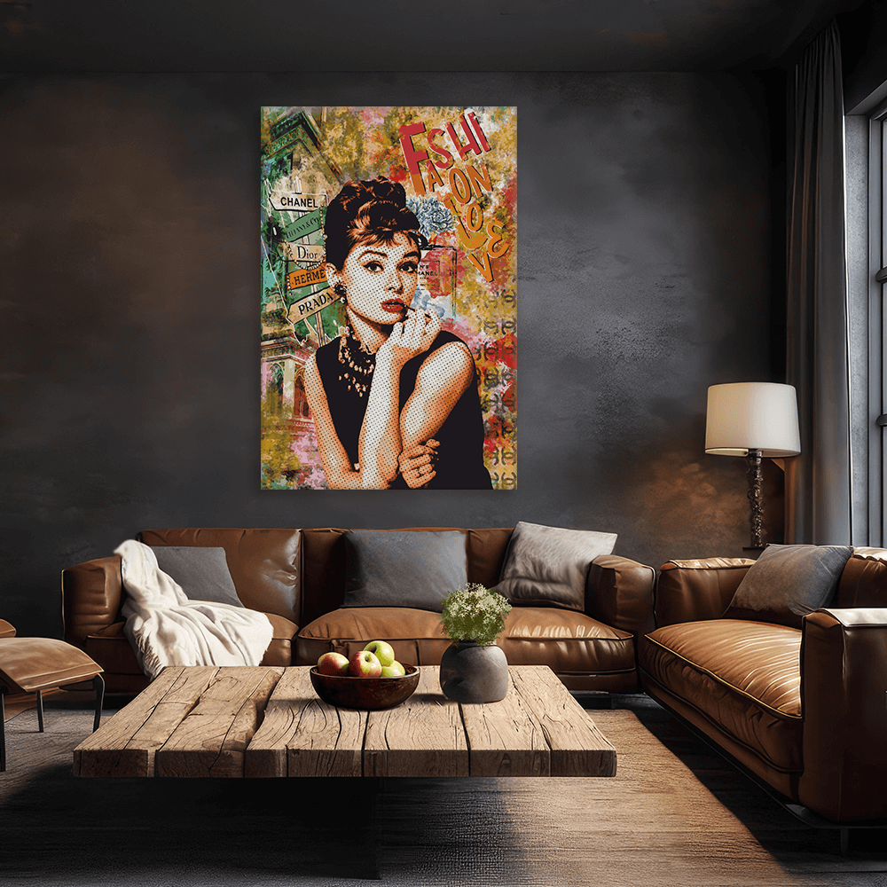 Malen nach Zahlen - AUDREY HEPBURN POP ART - FASHION LOVE - LIMITED EDITION