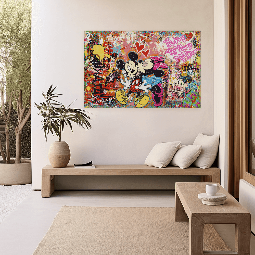 Malen nach Zahlen - MICKEY MEETS BANKSY - LOVE IS ALL WE NEED No. 2 - LIMITED EDITION