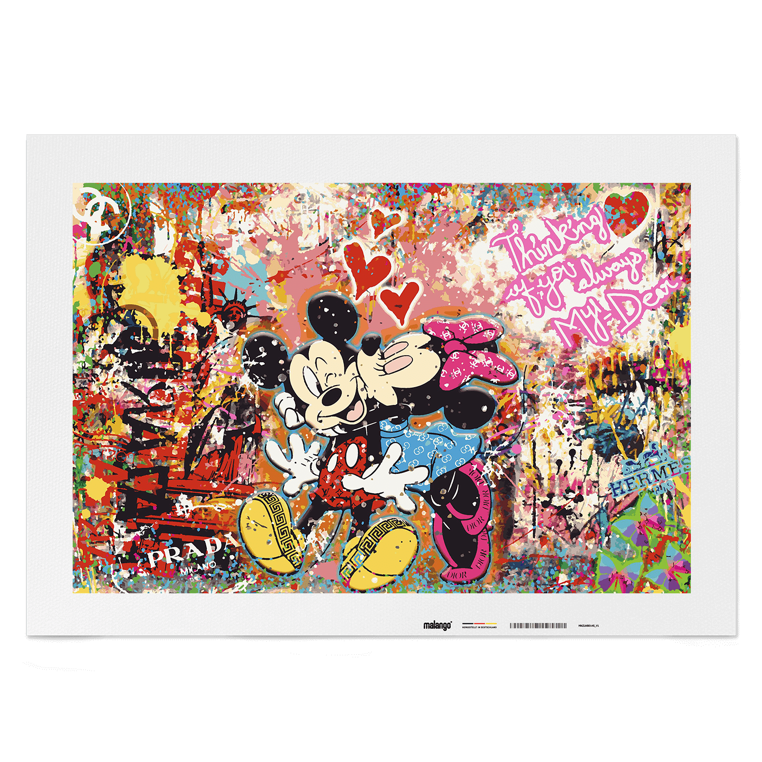 Malen nach Zahlen - MICKEY MEETS BANKSY - LOVE IS ALL WE NEED No. 2 - LIMITED EDITION