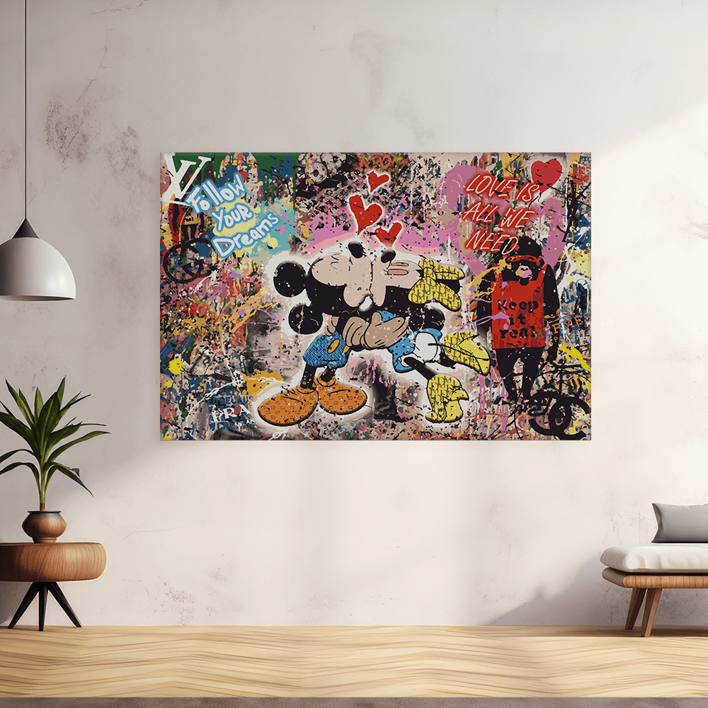 Malen nach Zahlen - MICKEY MEETS BANKSY - LOVE IS ALL WE NEED No. 3 - LIMITED EDITION