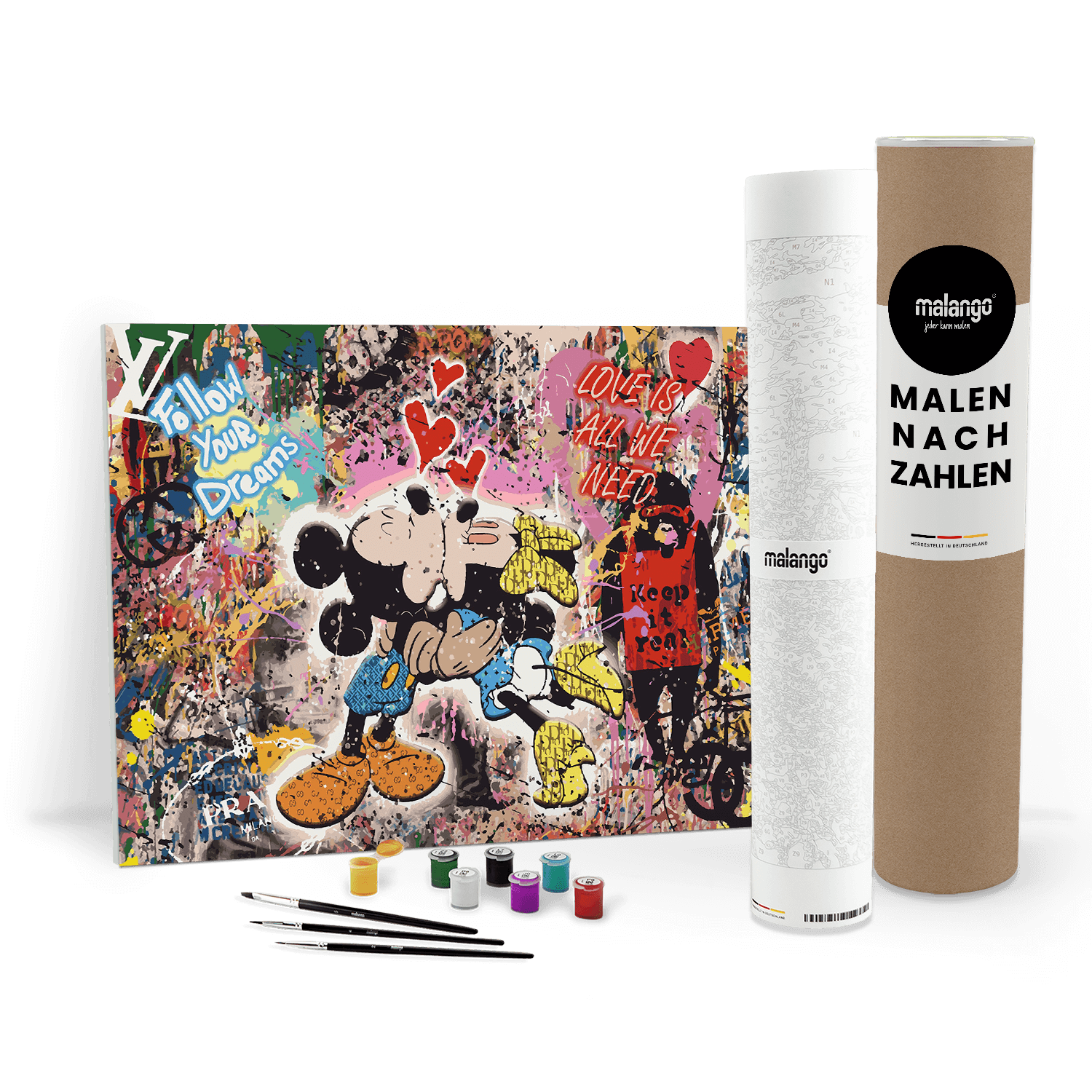 Malen nach Zahlen - MICKEY MEETS BANKSY - LOVE IS ALL WE NEED No. 3 - LIMITED EDITION