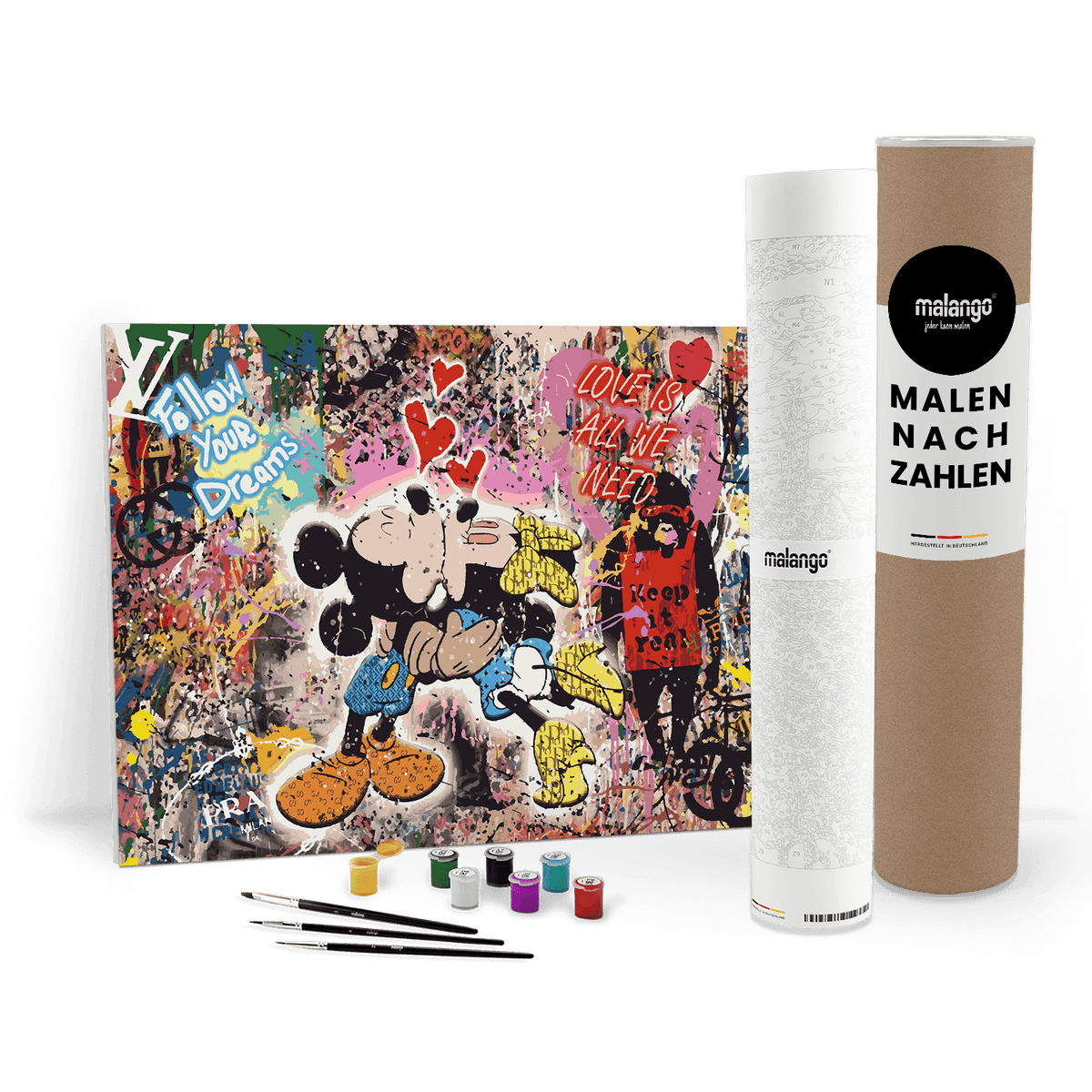 Malen nach Zahlen - MICKEY MEETS BANKSY - LOVE IS ALL WE NEED No. 3 - LIMITED EDITION