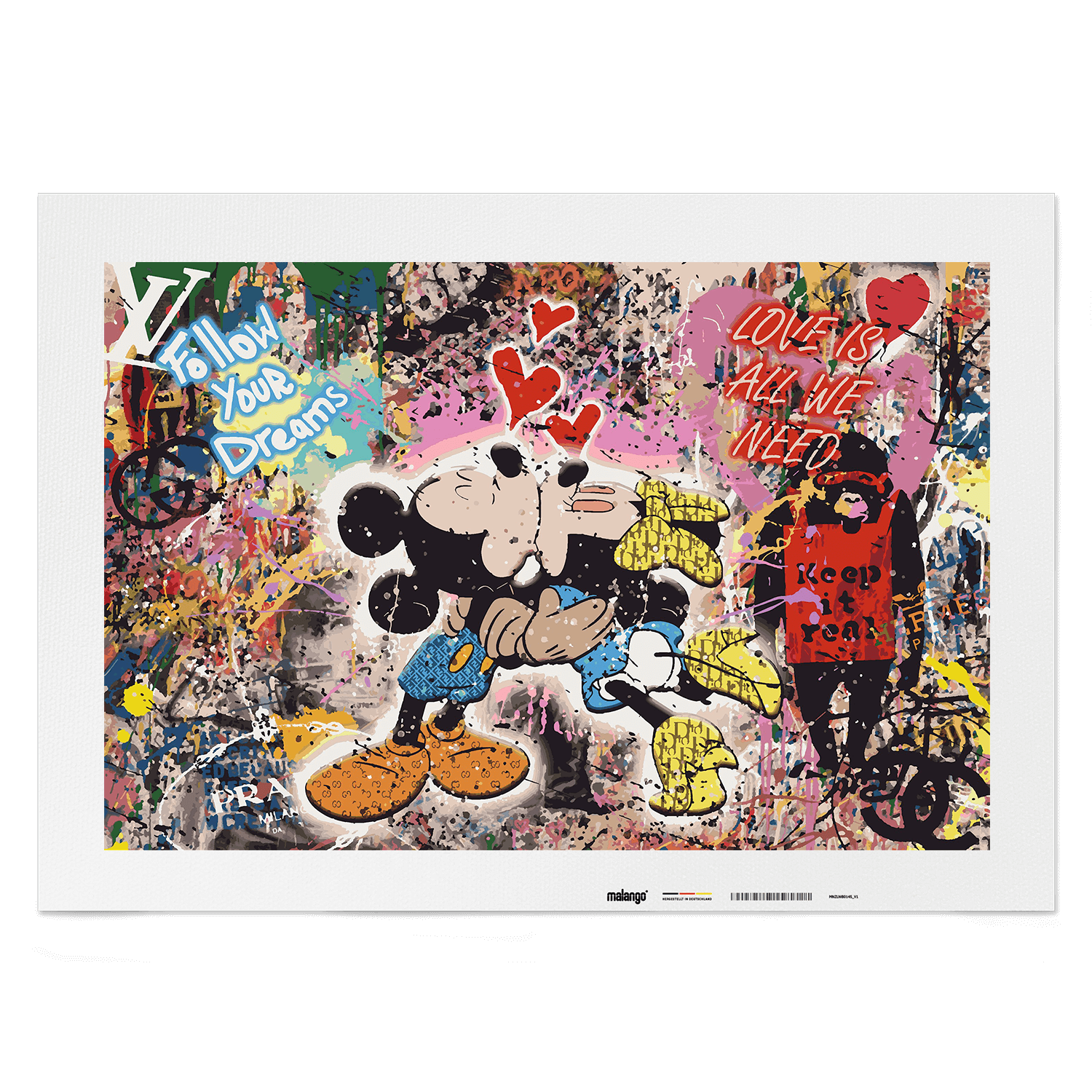 Malen nach Zahlen - MICKEY MEETS BANKSY - LOVE IS ALL WE NEED No. 3 - LIMITED EDITION