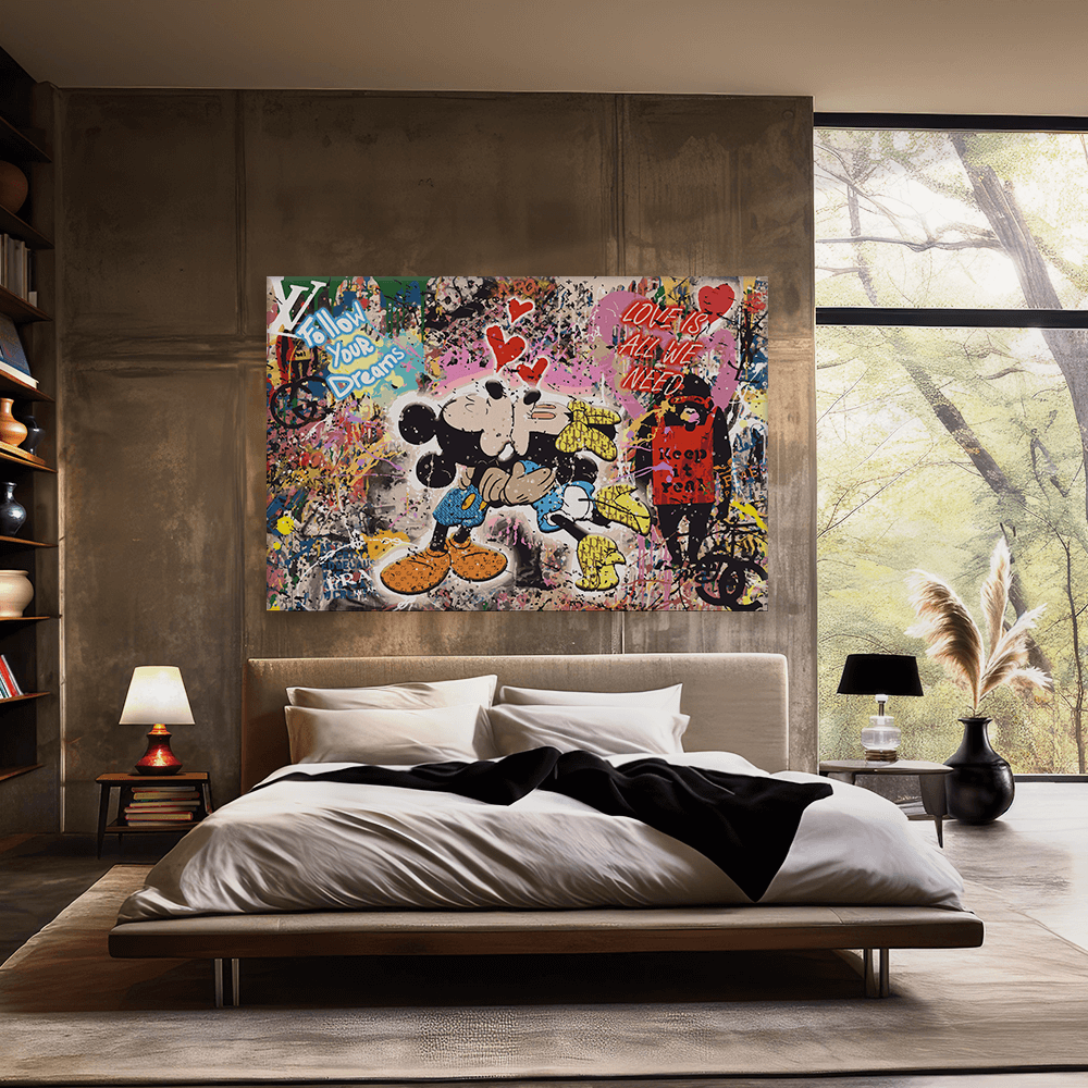Malen nach Zahlen - MICKEY MEETS BANKSY - LOVE IS ALL WE NEED No. 3 - LIMITED EDITION