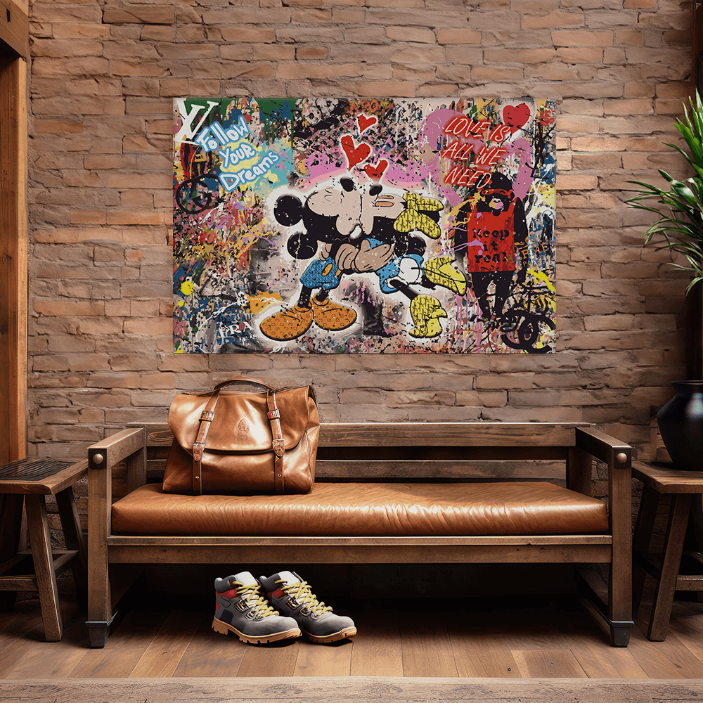 Malen nach Zahlen - MICKEY MEETS BANKSY - LOVE IS ALL WE NEED No. 3 - LIMITED EDITION