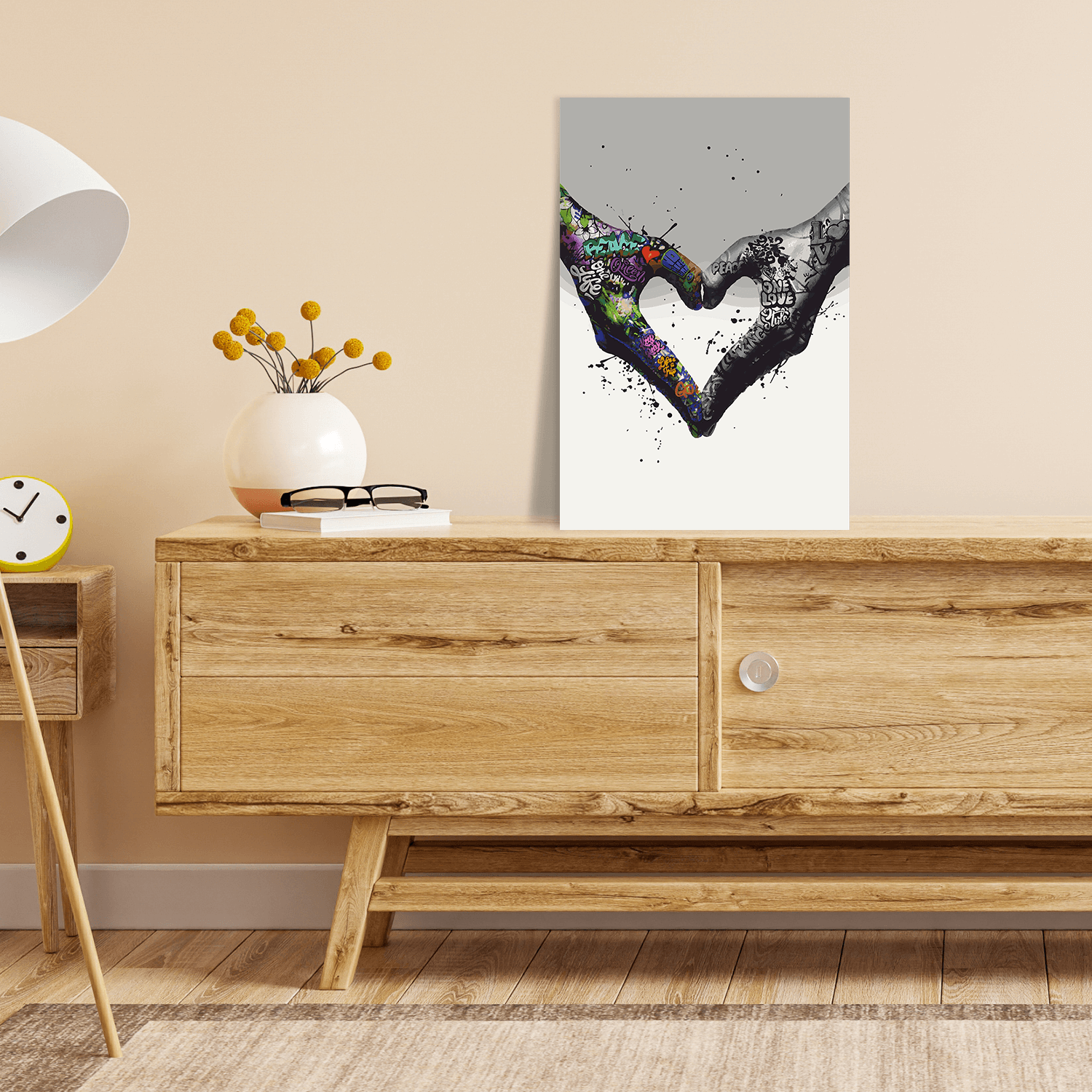 Malen nach Zahlen - GRAFFITI HÄNDE - LOVE HEART - LIMITED EDITION