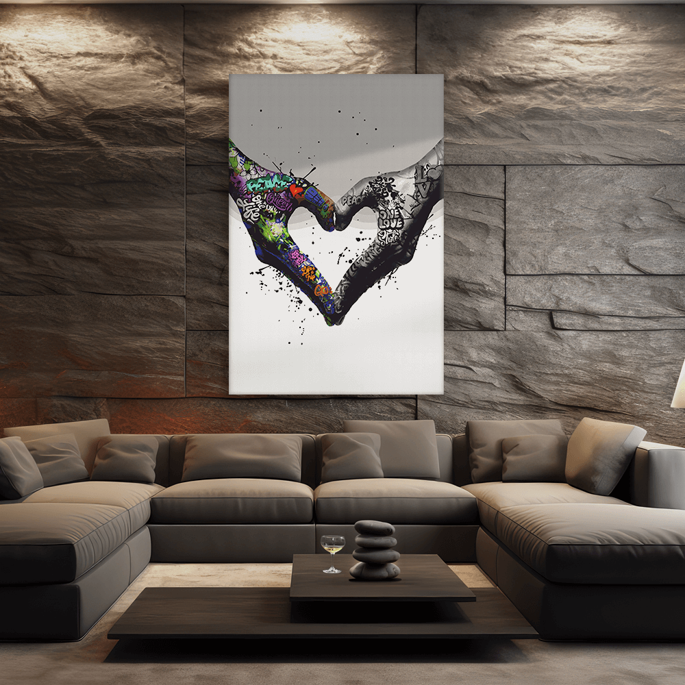 Malen nach Zahlen - GRAFFITI HÄNDE - LOVE HEART - LIMITED EDITION