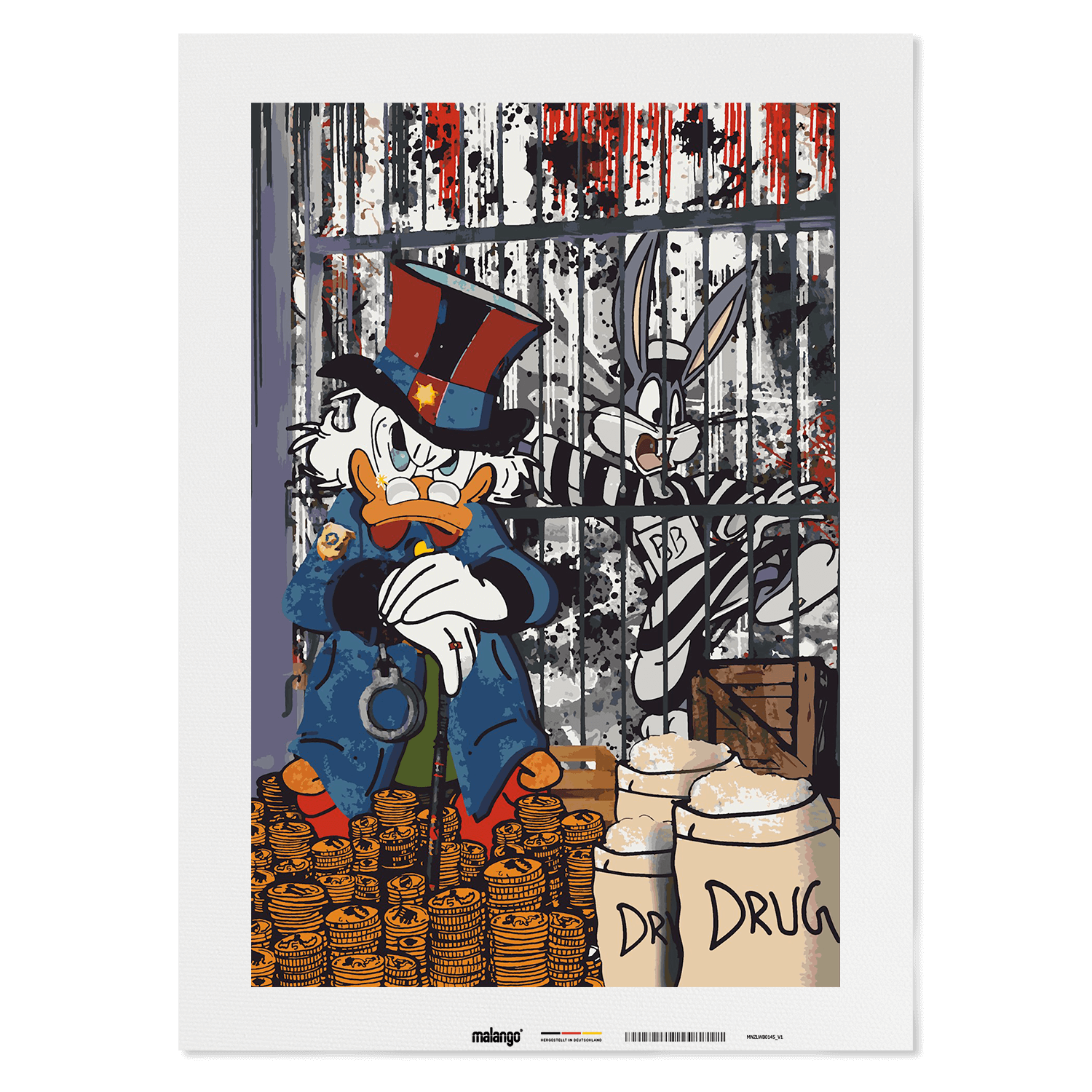 Malen nach Zahlen - GANGSTER SHERIFF DAGOBERT - LIMITED EDITION
