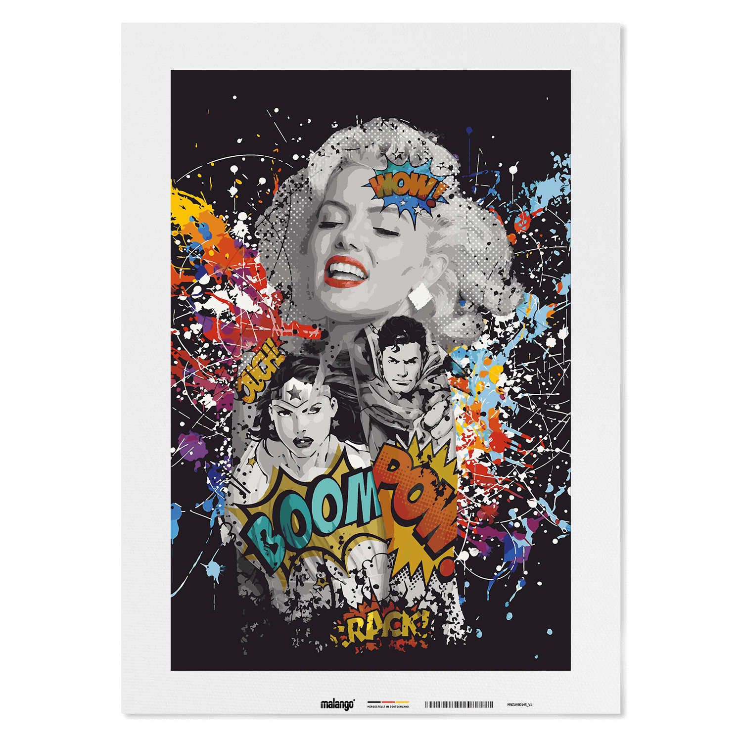 Malen nach Zahlen - MARILYN MONROE - LOVES DC GRAFITTY POP ART - LIMITED EDITION