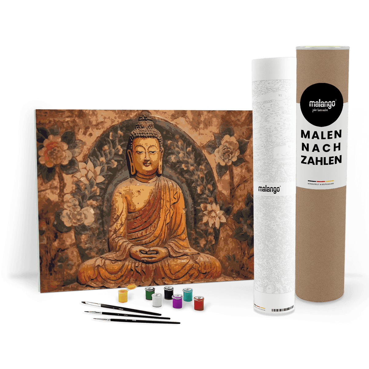 Malen nach Zahlen - Buddha Bowo Holzrelief