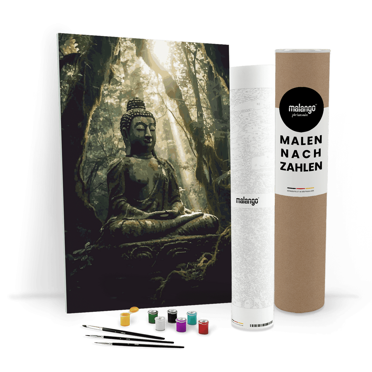 Malen nach Zahlen - Buddha Bahi im Wald