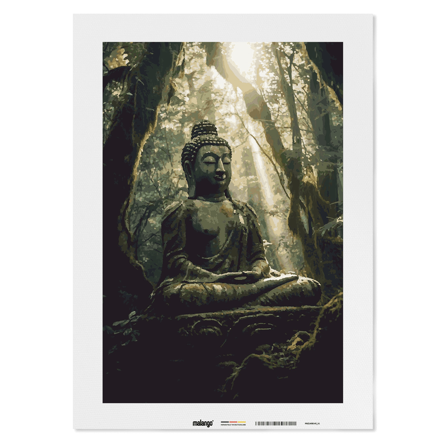 Malen nach Zahlen - Buddha Bahi im Wald