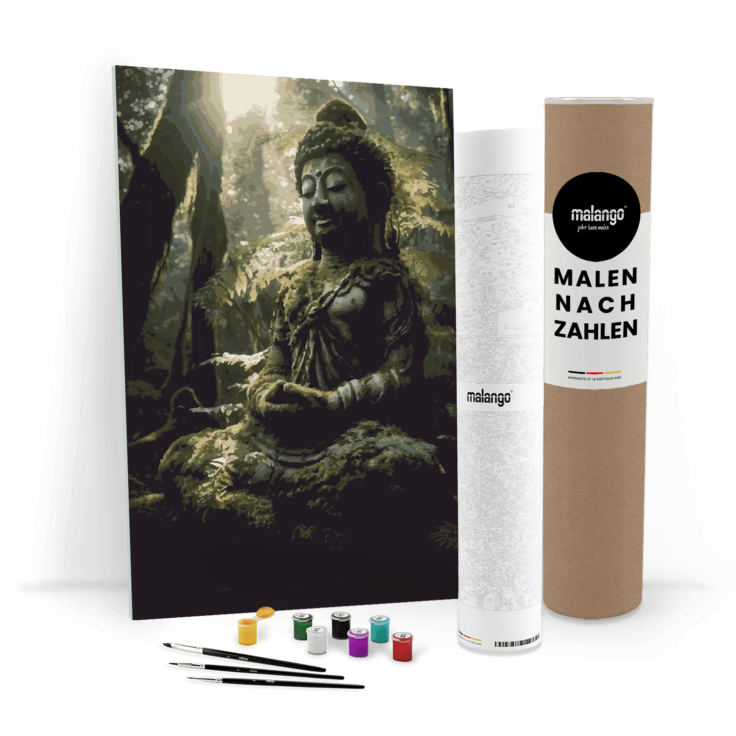 Malen nach Zahlen - Buddha Bhajan im Wald
