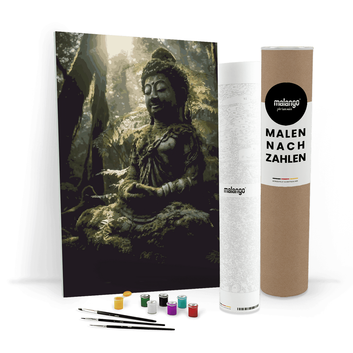 Malen nach Zahlen - Buddha Bhajan im Wald