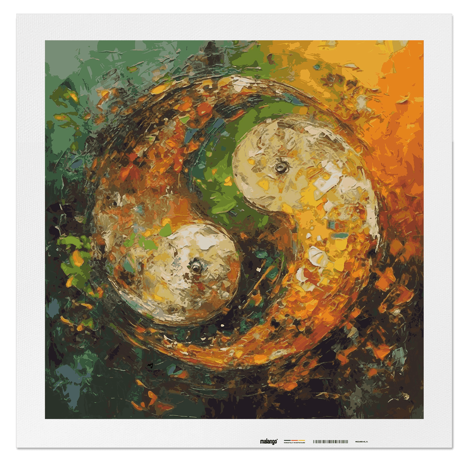 Malen nach Zahlen - YIN YANG ABSTRAKT