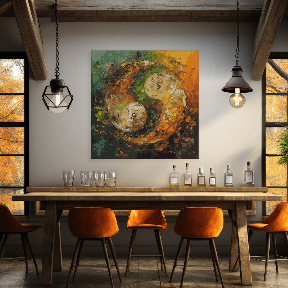 Malen nach Zahlen - YIN YANG ABSTRAKT