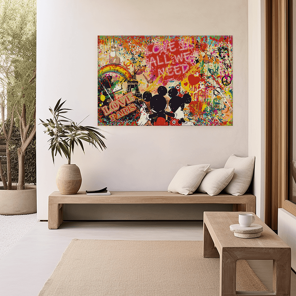 Malen nach Zahlen - MICKEY MEETS BANKSY - LOVE IS ALL WE NEED No. 4 - LIMITED EDITION