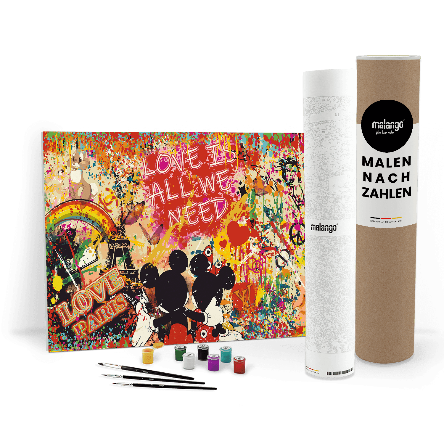 Malen nach Zahlen - MICKEY MEETS BANKSY - LOVE IS ALL WE NEED No. 4 - LIMITED EDITION